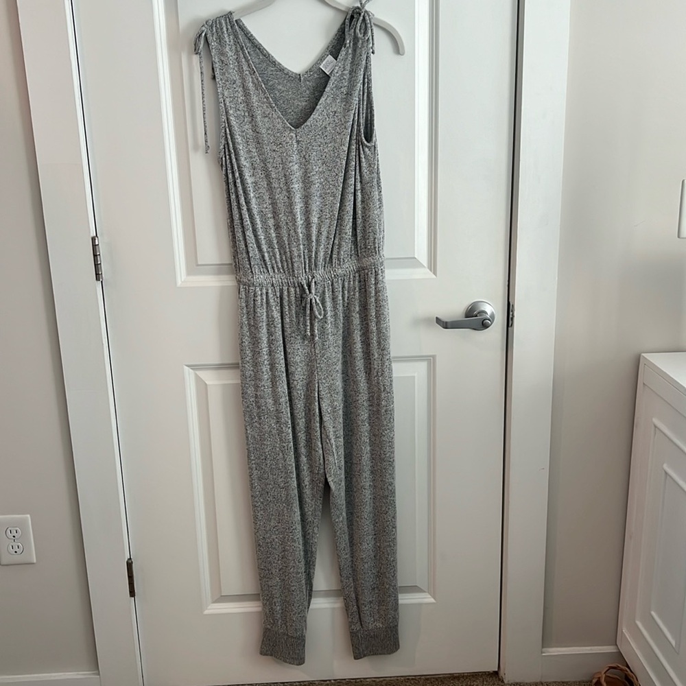grey jumpsuit